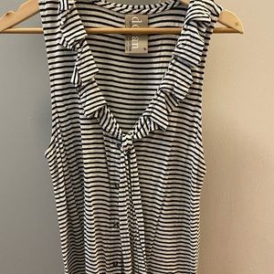 Dolan Tank - black and white striped, VGUC, medium